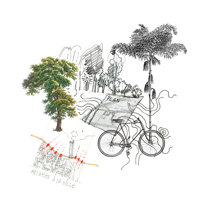 schéma illustrant les prestations conceptions paysagère et urbanisme écologique